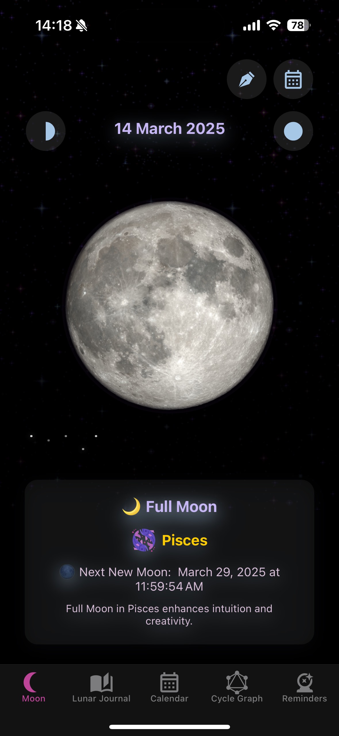 Moon screen